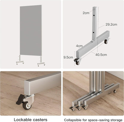Fitcleer 71”x 39” Extra Large Full Body Floor Mirror with 360° Lockable Wheels, Super Lightweight