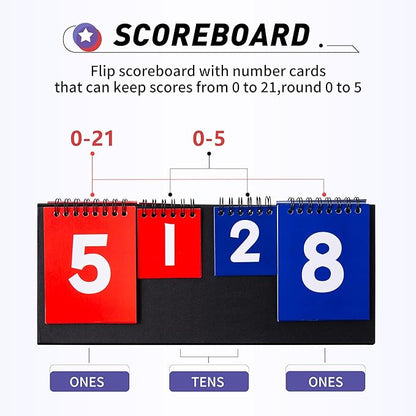 4x2 Ft Cornhole Boards Set, Premium Regulation Size Cornhole Boards with 8 All-Weather Bean Bags, Carrying Case and Scoreboard