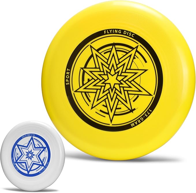 Outdoor Flying Disc 175g,Adult Sport Disc Set for Competitive and Pro Players,Flying Disc Set Includes 1 Glow in The Dark Flying Disc for Beach Pool Game, Camping and Backyard