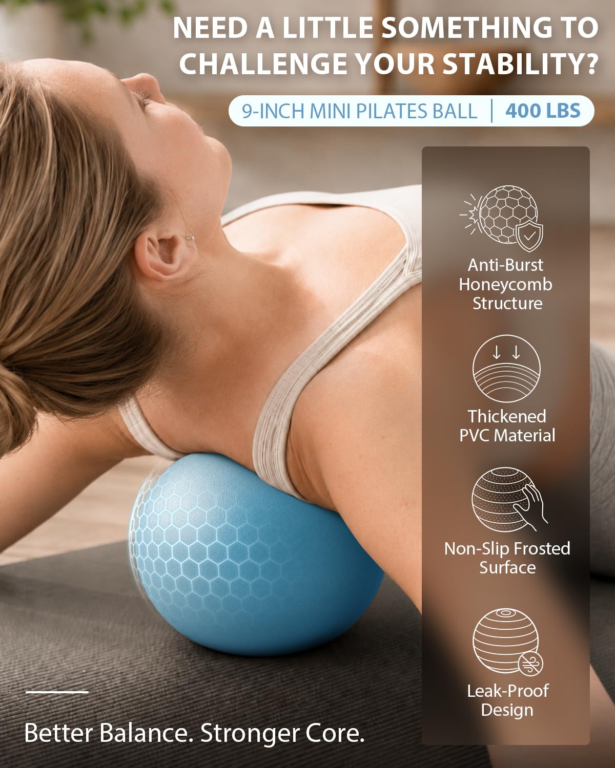LIONSCOOL Pilates Ring Set 14" Magic Circle, 9" Mini Ball, Resistance Bands