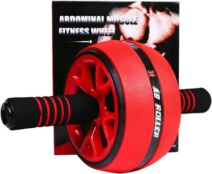 AB Wheel Roller, Exercise Abdominal Wheel Fitness for Gym & Home, Work-out Strength-Training Equipment with Knee Pad