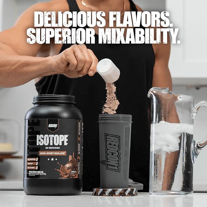 REDCON1 Isotope 100% Whey Isolate, Peanut Butter Chocolate - Keto Friendly Whey Protein Powder - Low Carb + Zero Added Sugar Whey Protein Isolate - Keto Protein Powder (71 Servings)