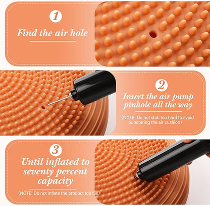 Libima 4 Pcs Wiggle Seat Inflated Wobble Cushion for Sensory Kid 13 Inches Balance Disc Flexible Seating for Classroom Sensory Pad for Chair Wiggle Cushion with Needle Pump