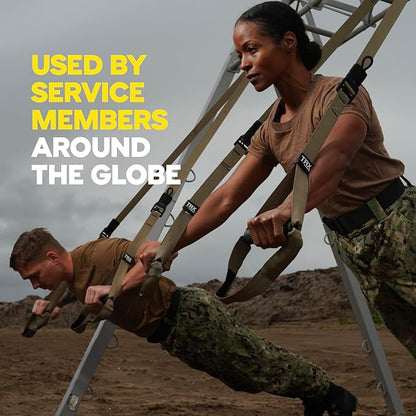 TRX Unisex Tactical Gym Suspension Trainer, Home Gym Kit, Fitness Training Designed for Military Veterans, Home Gym System with Exercise Straps - Olive