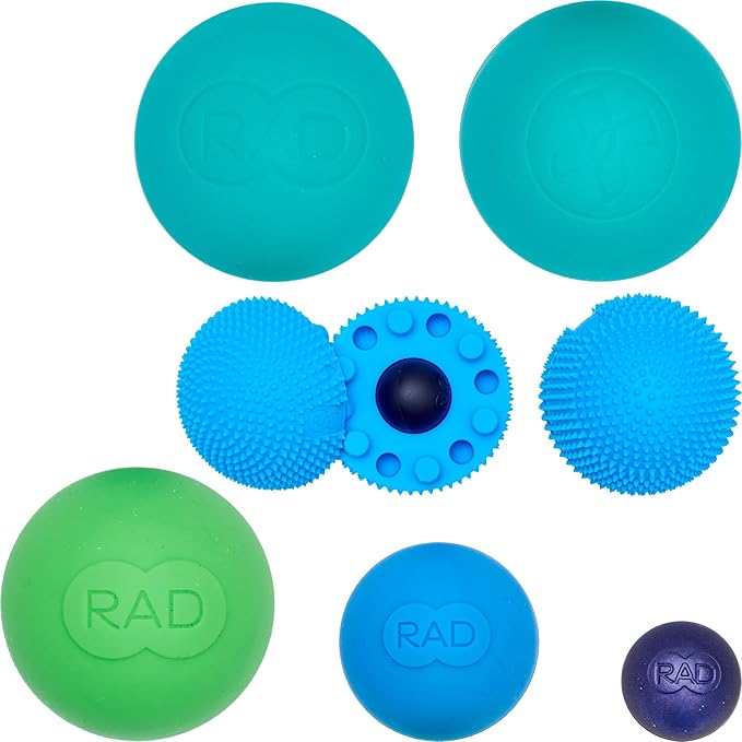 RAD Baller Bundle ??Myofascial Release Balls for Full Body Mobility & Recovery, Trigger Point Relief ??Includes Rounds (Set of 3), Recovery Rounds (Set of 2), and Neuro Ball Foot Roller