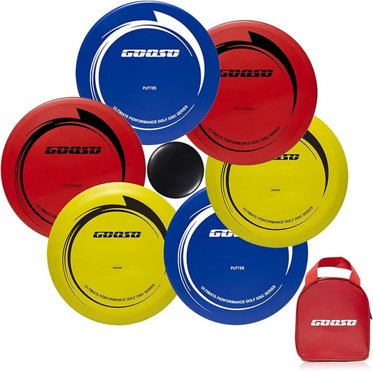 Disc Golf Set - Driver, Mid-Range and Putter Discs with Disc Golf Bag for Outdoor and Backyard