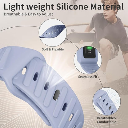 Silicone Sport Band Compatible with Whoop 4.0 Band for Men Women,Soft Comfort Durable Replacement Wristbands for Whoop 5.0 Silicone Bands