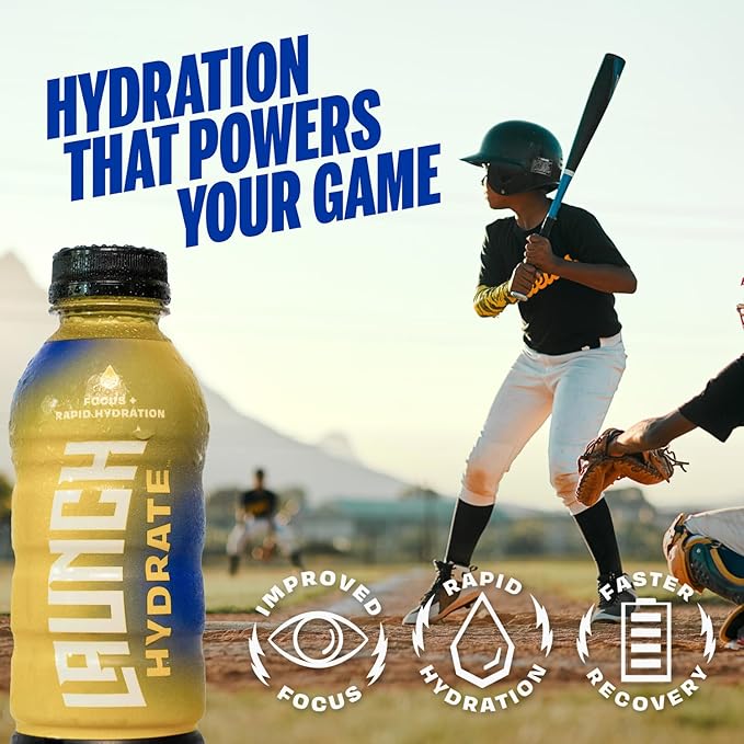 Sports Drink 12-Pack – Tropical Flavor – Real Cane Sugar, 3x Electrolytes, Cognizin for Focus, Natural Juice, No Artificial Dyes – Trusted by Perfect Game