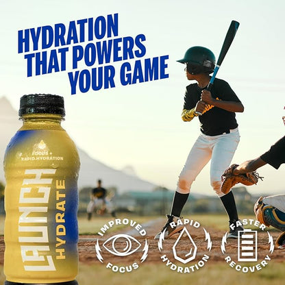 Sports Drink 12-Pack – Tropical Flavor – Real Cane Sugar, 3x Electrolytes, Cognizin for Focus, Natural Juice, No Artificial Dyes – Trusted by Perfect Game