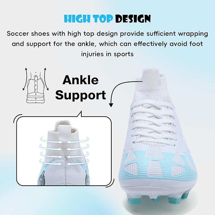 Soccer Cleats Kids Boys Girls Athletic Outdoor Football Shoes