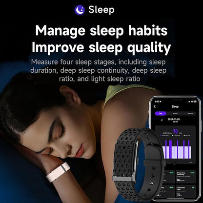 Smart Health Wristband, Fitness Activity Tracker for Women, One-Touch Measurement Function, Measuring Heart Rate, Sleep, Stress Health Data, 120+ Exercise Modes, Wearable Health Tracker with GPS(Pink)