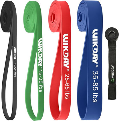 Resistance Bands, Pull Up Bands, Workout Bands for Exercise, Thick Heavy Resistance Band Set with Door Anchor, Elastic Bands for Body Stretching, Crossfit Training at Home/Gym Men & Women Women