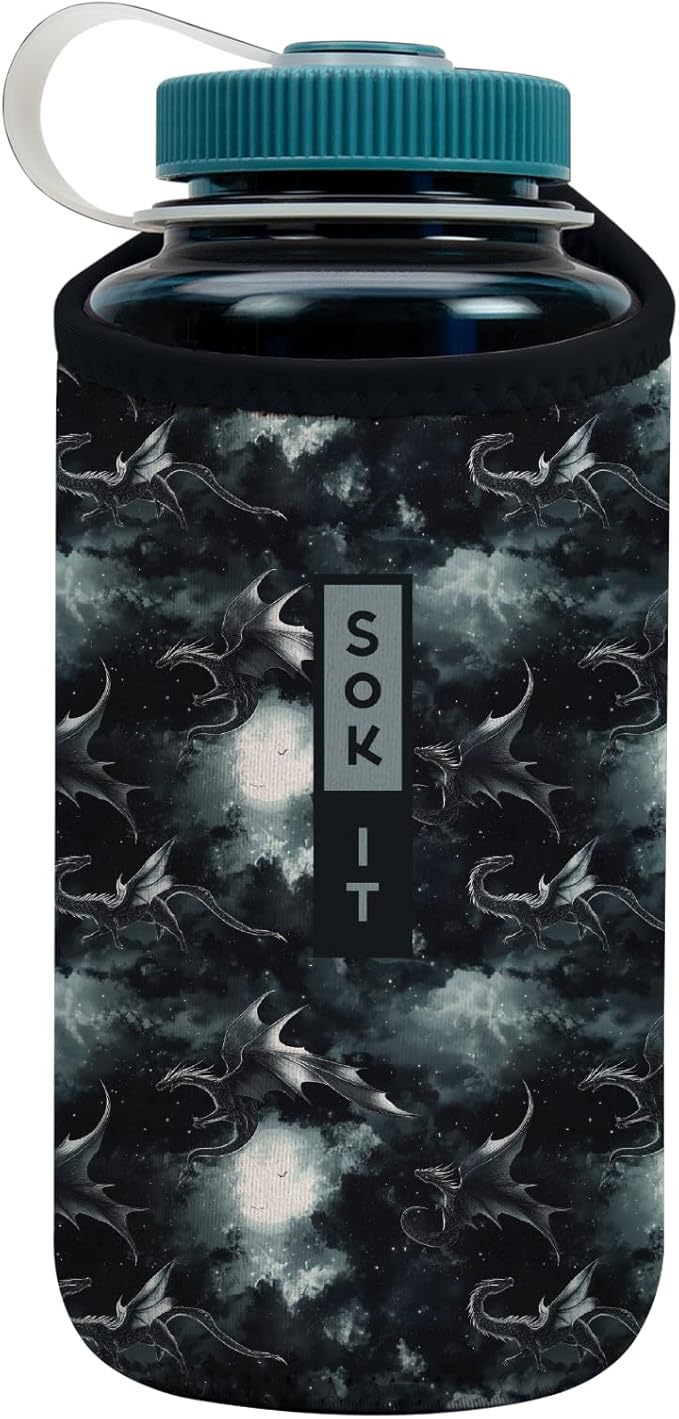 Sok It BotlSok Water Bottle Sleeve Insulated Neoprene Cover (Dragon Lore, Fits 32oz Nalgene)