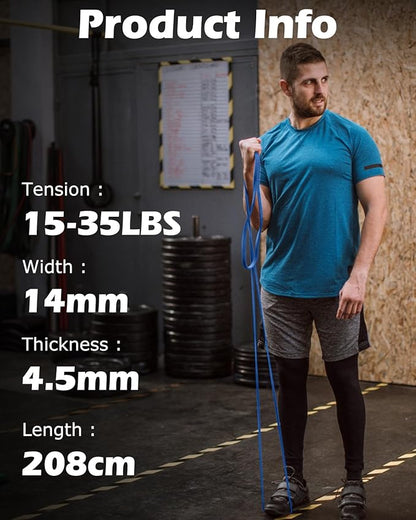 Zacro Resistance Bands, 6 Resistance Levels Pull Up Assistance Bands, Exercise Bands for Men&Women, Heavy Duty Resistance Band Set with Door Anchor, for Working Out, Muscle Training, Physical Therapy