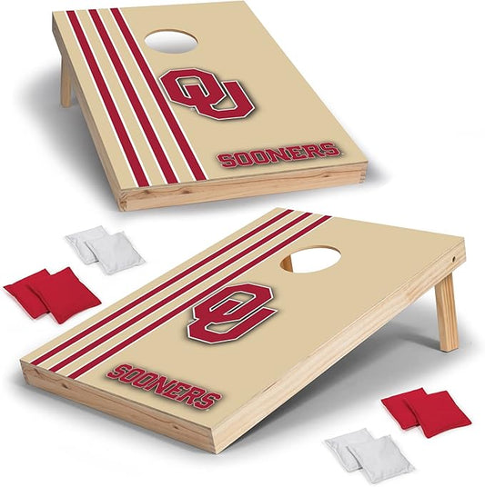 2' x 3' Solid Wood Cornhole Set with Direct Print HD Team Graphics – Great Gift for Any NCAA Fan! Bean Bag Toss Family Outdoor Games