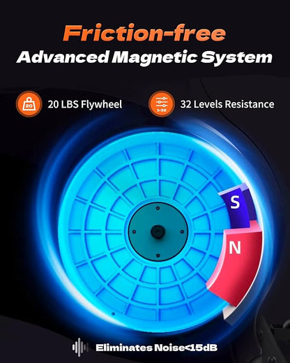 Elliptical Machine, Elliptical Exercise Machine for Home with Hyper-Quiet Magnetic Drive System, Elliptical Trainer with 32 Resistance Levels, Large LED Monitor