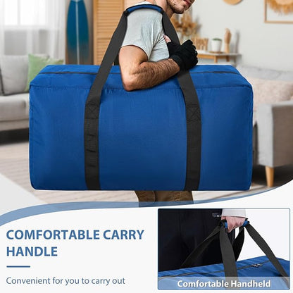 Large Travel Duffle Bag, 102L Gear Bag for Men and Women, Storage Bag Ideal for Overnight Camping and Weekend Getaways, Dark Blue