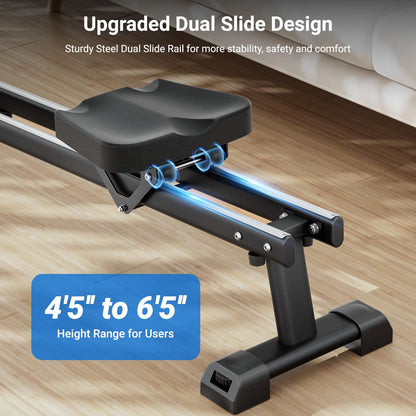 Dripex Rowing Machines for Home, Upgraded Rowing Machine Max 350 LBS, Magnetic Rower with 16 Levels