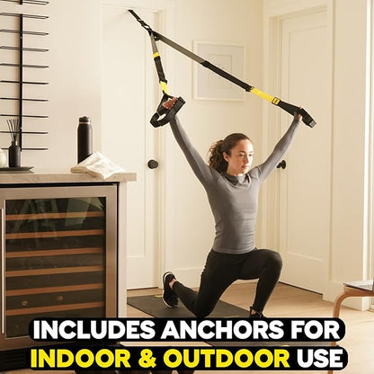 TRX PRO3 Suspension Trainer System, Durable Design for Cross-Training, Weight Training, HIIT Training & Cardio, Includes 3 Anchor Solutions for Indoor & Outdoor Home Gyms