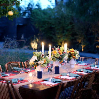 4 Packs Unscented 2x3 Inch Navy Blue Pillar Candles, Small Dripless Colored Wax Column Cylinder Candles for Home Garden Camping Dinner Table Decoration - 24 Hours Burning