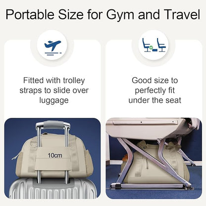 Small Gym Bag 14 inch for Women & Men Mini Gym Duffel Bag with Wet Compartment Waterproof Travel Duffle Bag for Sports Workout Dance