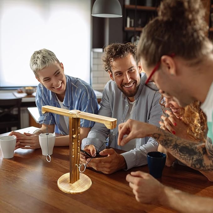 Ring Toss Game for Adults and Kids, Hook and Ring Game for Bars and Home Party, Indoor Game Outdoor Games, Tabletop Hook Games, Throwing Games, Backyard Game, Patio Decor