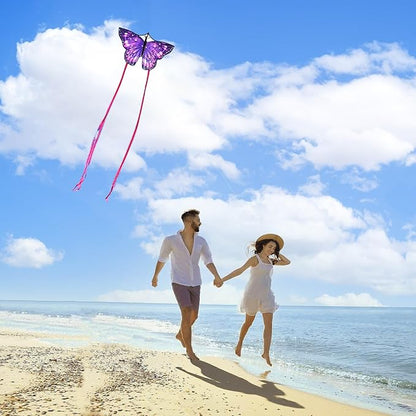 Large Butterfly Kite for Adults and Kids Ages 4-8 & 8-12 Easy to Fly, 55''X28'' Single Line Kite for Outdoor, Park or Beach.