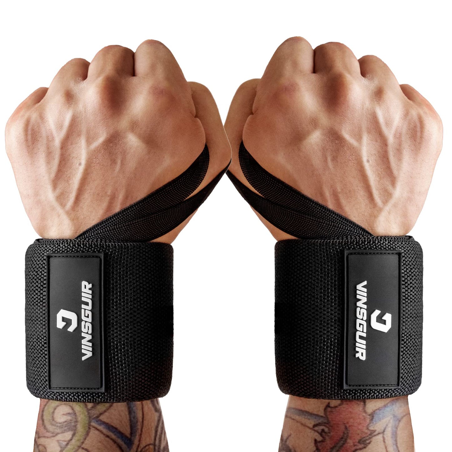 VINSGUIR Wrist Wraps for Weightlifting, [USPA Approved] 21'' Lifting Straps for Wrist Support with