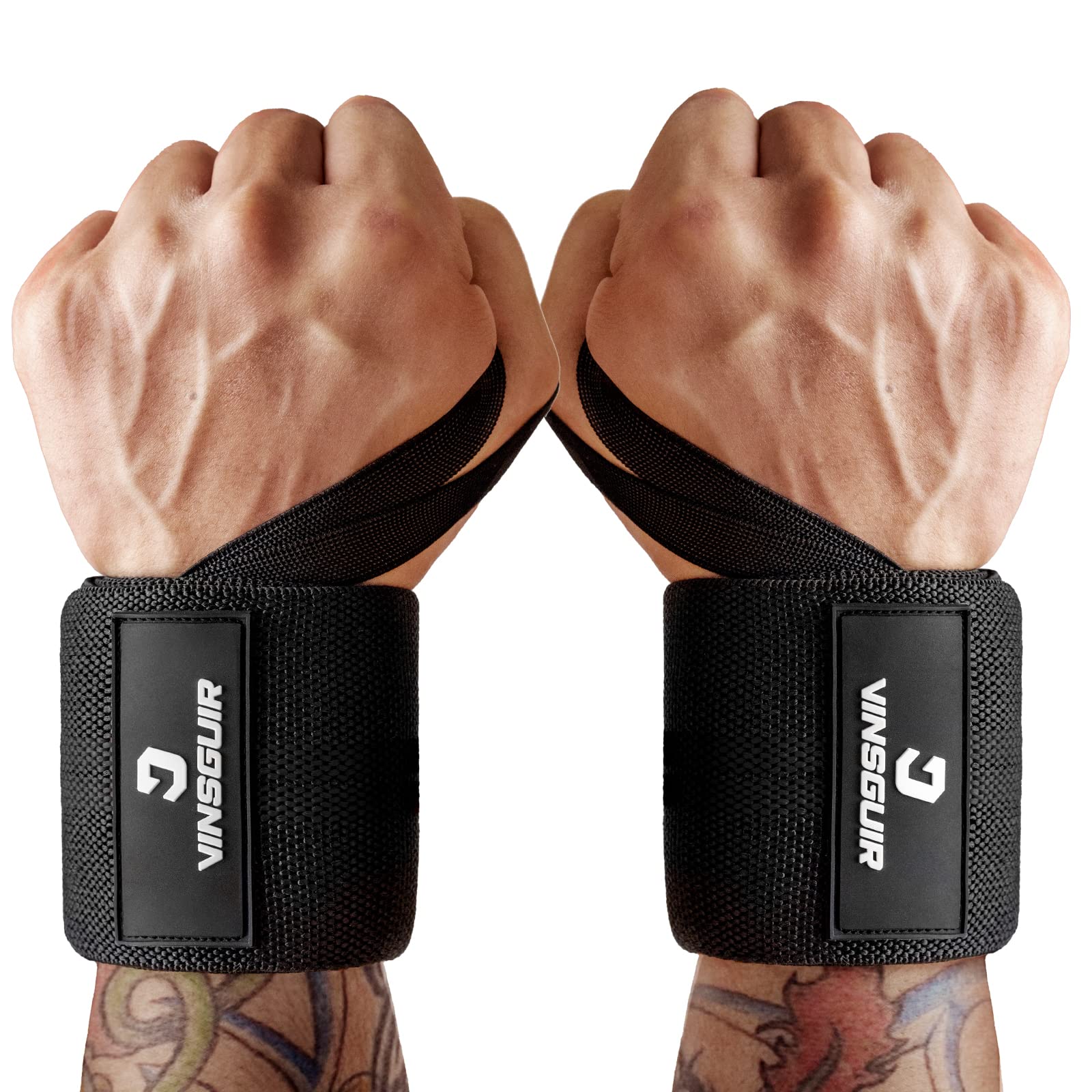 VINSGUIR Wrist Wraps for Weightlifting, [USPA Approved] 21'' Lifting Straps for Wrist Support with