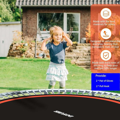 Trampoline Mat Replacement-Fits 16FT Frame with 108 Rings Fits 6.5-7.0" Springs-Mat Diameter 14.3ft (172inch), Not Include Spring and Frame