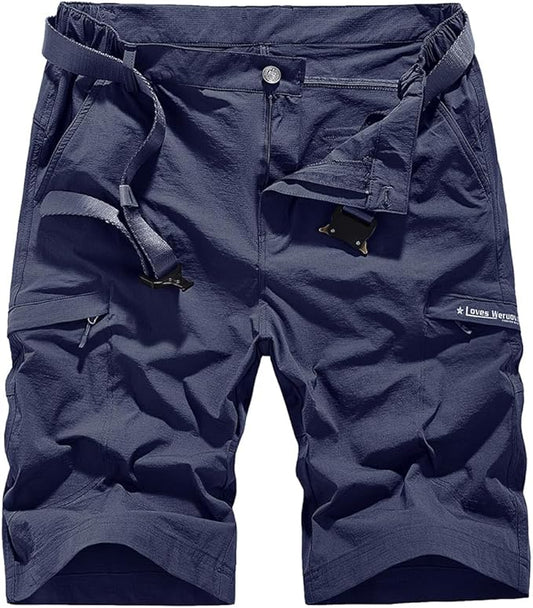 Quick Dry Hiking Shorts Men's Cargo Casual Outdoor 4-Way Stretchy Lightweight Summer Short with