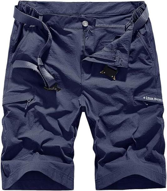 Quick Dry Hiking Shorts Men's Cargo Casual Outdoor 4-Way Stretchy Lightweight Summer Short with