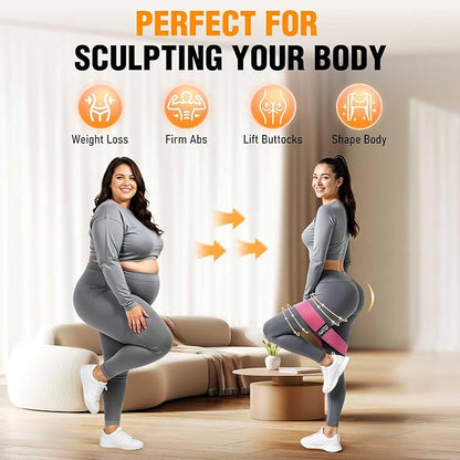 Fabric Resistance Bands for Working Out - Exercise Bands for Women and Men, Booty Bands for Legs and Glute, Yoga, Pilates, Rehab, Fitness and Home Workout