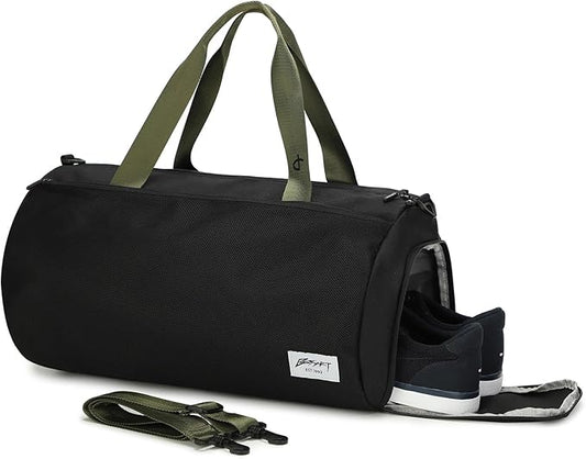 BE SMART Waterproof Mens Gym Bag with Shoe Compartment, Duffle Bags with Wet Pocket for Men