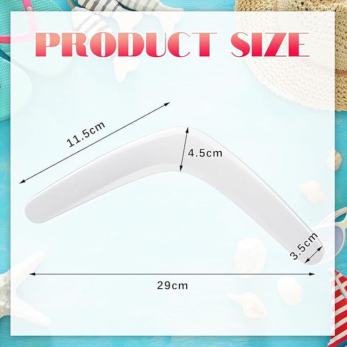 36 Pcs Plastic Boomerangs Craft for Teens Color Your Own DIY V Shaped Returning Boomerangs with Markers Fun Outdoor Throw Catch Flying Toy for Boys Girls Classroom Game Vbs Craft School Activities