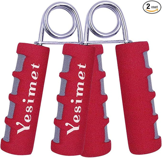 2 Pack Hand Grip Strengthener Set, Forearm Exerciser, Finger Gripper, Grip Strength Trainer, Hand Grip- Soft Foam Hand Exercise for Quickly Increasing Wrist Forearm and Finger Strength