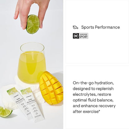 THORNE - Daily Electrolytes - Zero Sugar & Low-Calorie Electrolyte Drink Mix - Naturally Flavored & Sweetened - NSF Certified for Sport - Mango Limeade - 30 Stick Packs