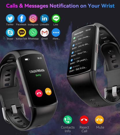 Smart Watch Fitness Tracker with 24/7 Heart Rate, Blood Oxygen Blood Pressure Monitor Sleep Tracker