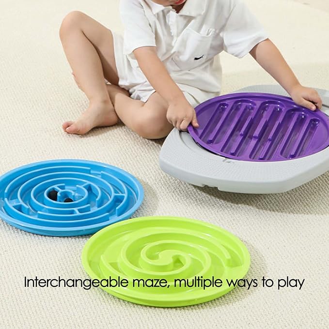 Balance Board Rocker Maze, Dynamic Maze Balance Board with Marble Maze, Core Trainer & Stability Wobble Board for All Ages, Anti-Slip Design, Durable PE Construction, Ideal for Fitness, Rehab, & Family Fun