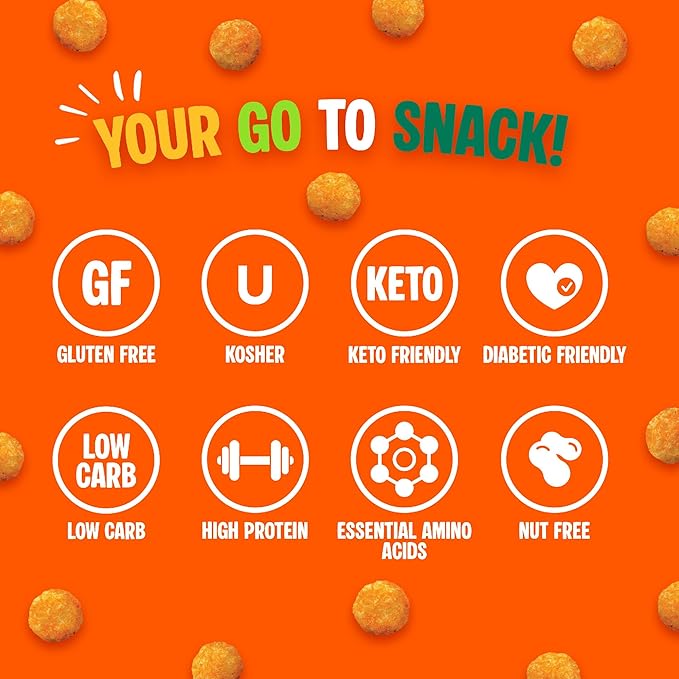 Twin Peaks Low Carb, Keto Friendly Protein Puffs, (Combo Pack, 2.1 Ounce), 2 Servings, 3 Pack (60g, 42g Protein, 4g Carbs)