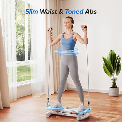 MERACH Waist Twister Machine, Ab Twist Board with 300 lbs Weight Capacity, Abs Workout for Slim Waist and Core Ab Exercise, Noiseless Home Gym Exercise Equipment for Women Men