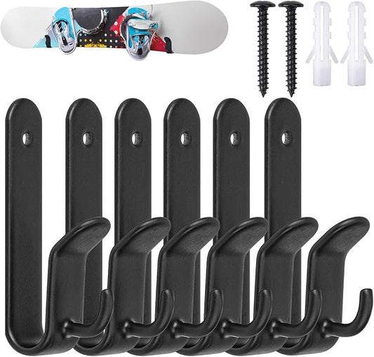 Snowboard Wall Mount Clips, Horizontal Skateboard Wall Mount，Snowboard Display Stand for Room, Garage