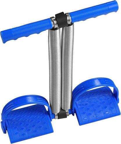 Elastic Sit Up Equipment, Pull Rope Dual Spring Tension Foot Pedal Sit Up Equipment for Abdominal, Leg Exerciser Tummy Trimmer Sport Fitness Slimming Training Bodybuilding at Home Gym