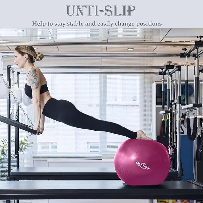 Soft Exercise ball, Anti-Burst Yoga Ball Chair Supports 2200lbs, Workout Equipment w/ Pump for Pregnancy Medicine Birthing Physical Therapy Stability Excersing Birth Swiss Fitness Gym Physio Labor Abs