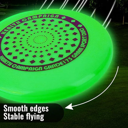 175g Professional Sports Flying Disc for Ultimate & Casual Play, Glow-in-The-Dark Competition Grade Throwing Disc, Diamond/Hurricane Pattern, Perfect for Ultimate Sport, Outdoor Fun and Fitness