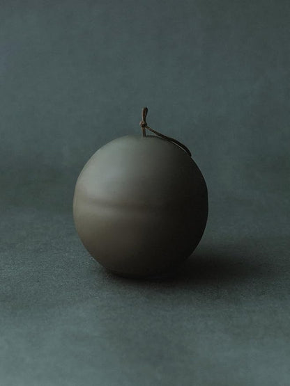 LAWA Imperfect Sphere Candle - Beautiful Handmade Pillar Scented Soy Wax Elegant Aesthetic Candle Housewarming Gift Home Room Shelf Decor Idea (Earthy Green, Large)