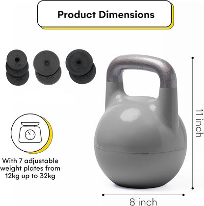Kettlebell Kings Powder Coated Kettlebell Weights - 9-97 lb Strength Training Kettlebells for Men and Women - Hand Weights Workout Gym Equipment - Weights Set for Home Gym- New