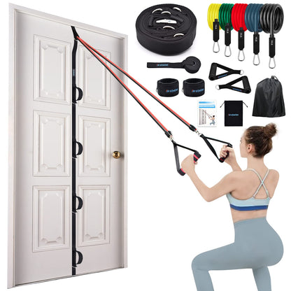 Brebebe Door Anchor Strap for Exercises, Multi Point Anchor Gym Attachment for Home Fitness