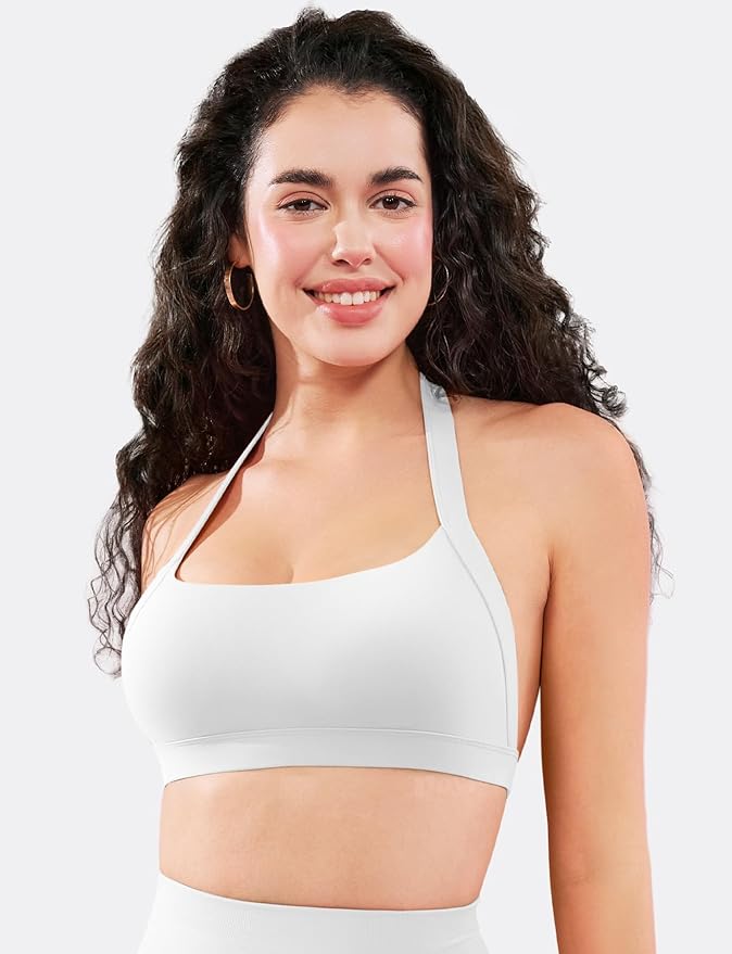 VOYJOY Sports Bras for Women Basic Wireless Bra Crop Workout Yoga Bra Sexy Tank Top