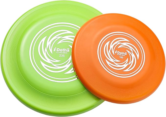 Sports Flying Disc, 2 Pack Compeition Flying Discs, Lightweight Durable Flying Disc Toys for Backyard Beach Lawn Park Outdoor Games, 105 Gram 9.3 Inch & 90 Gram 7.3 Inch.